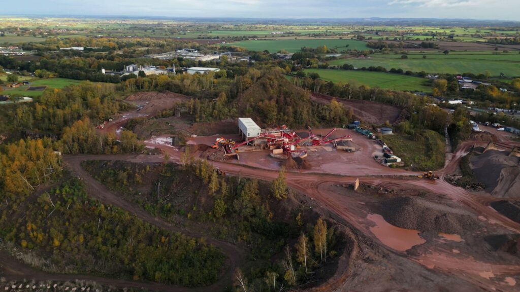 Soil and slurry washing facility.